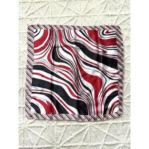 Y2K Abstract Red Black White Square Scarf Retro GraphicStatement 20x20